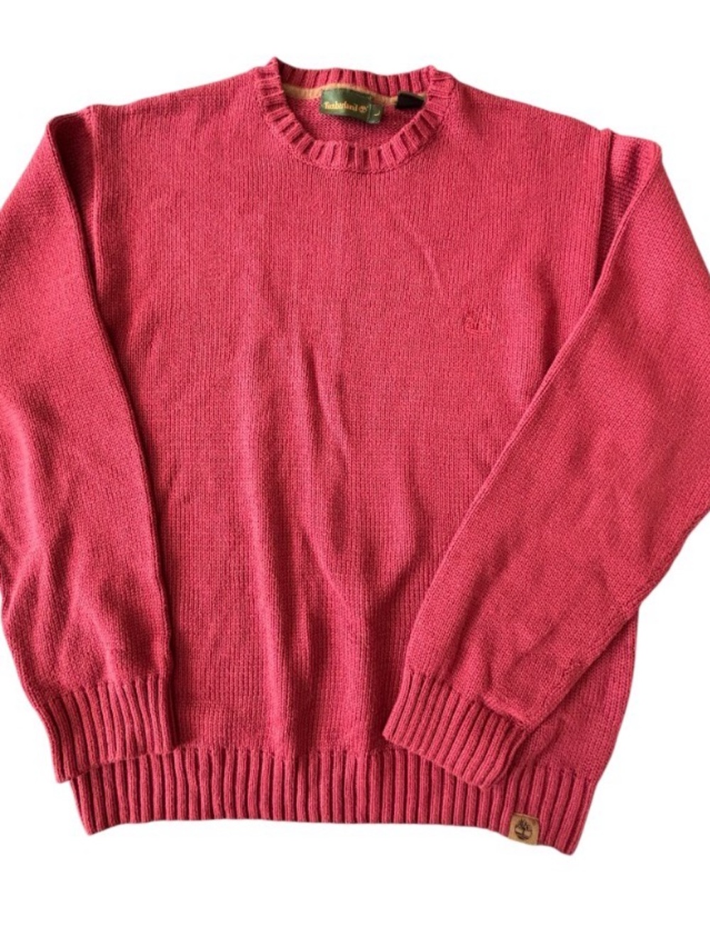 Timberland Men's Dark Red Crimson Crewneck Sweater Large